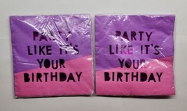 Party Like It&#39;s Your Birthday 20 Count Pink and Purple 10&quot;x10&quot; Napkins - $8.90