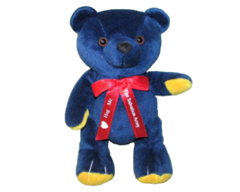 Bears By Precise Salvation Army B EAN Bag Teddy Blue Hug Me Red Ribbon 8&quot; - £7.02 GBP