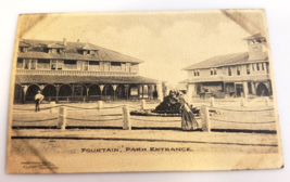 Fountain Park Entrance Alamogordo New Mexico Antique (Rppc Real Photo) Post Card - £18.13 GBP