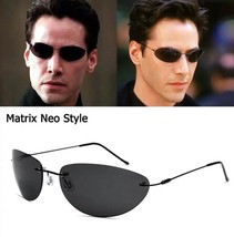 Fashion Cool The Matrix Neo Style Polarized Sunglasses Ultralight Rimles... - $18.44
