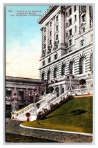 Stairway to Terrace Hotel Fairmont San Francisco California CA DB Postcard W16 - £3.02 GBP