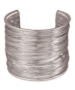 Silver Wires Wide Cuff Statement Bracelet - €17,00 EUR
