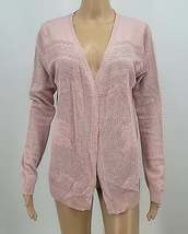 Vila Milano Open Front Cardigan Pink Sweater, Size Medium - £39.16 GBP