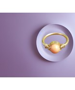 Hexagon with glass bead rings - $25.00