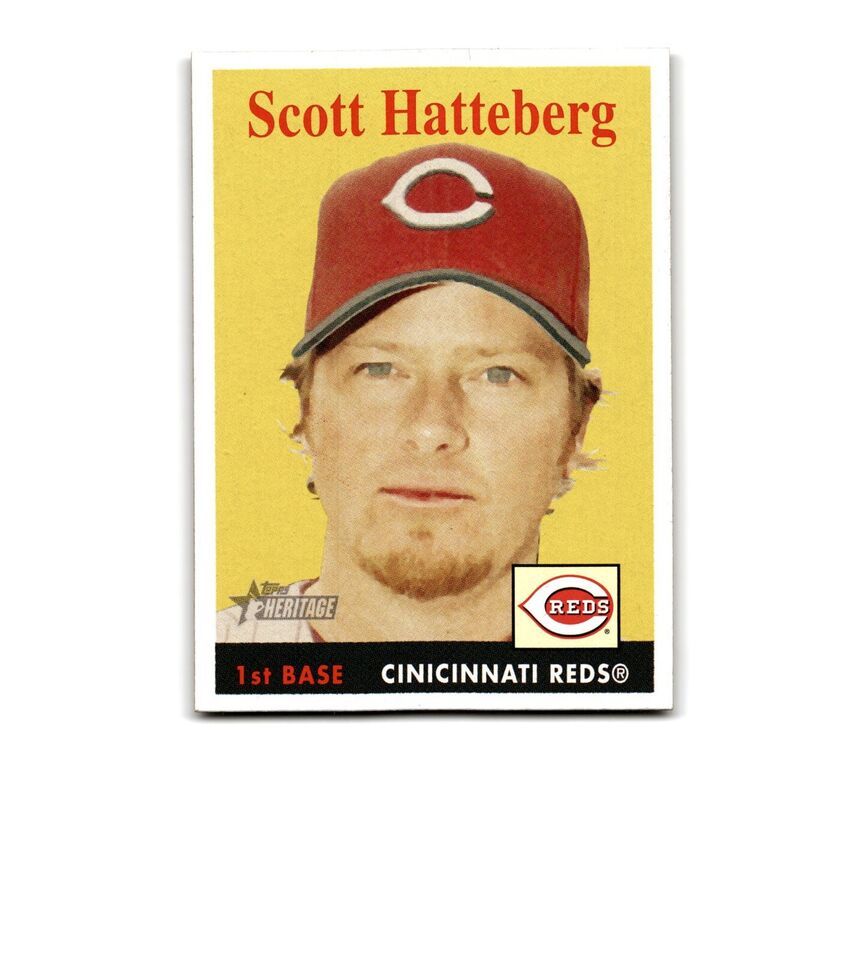 2007 Topps Heritage Baseball #12 Scott Hatteberg Cincinnati Reds - £1.56 GBP
