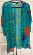 Show Me Your Mumu M Womens Globe World Sheer Cover Up With Belt - €12,81 EUR