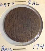 1743 COPPER PORTUGAL 10 REIS JOSE - £23.96 GBP