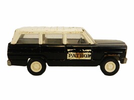 Tonka Hi-Way Patrol Jeep, Black &amp; White Pressed Metal, Vintage 1960s Toy - £30.06 GBP