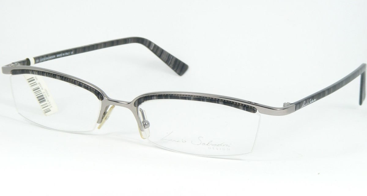 LUCIO SALVADORI 2109 NY 224 SILVER /GREY /BLACK EYEGLASSES 51-17-135mm I... - $67.34