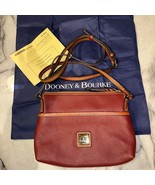 NEW Dooney &amp; Bourke Pebble Leather Ginger Pouchette Crossbody Shoulder B... - $89.96