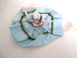 Vintage 1960&#39;s Old Store Stock Blue Taffeta Dress for 12&quot; Doll ie Shirle... - $16.99