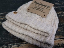 Timberland Mother Daughter Beanie Hat Set Pale Pink Cuff Winter Hat Adul... - £25.74 GBP