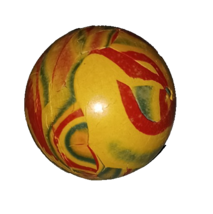 Vintage Rubber Bouncy Ball 2 Inches Swirl Multicolor Marbled Swirly Supe... - $8.25