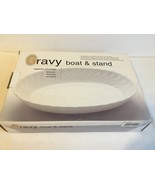 Superior Porcelain White Oval Gravy platter stand 11&quot; - $19.07 CAD