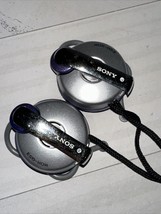 Sony MDR-Q53 Blue CLIP-ON Style Headphone Tested Work - $46.75