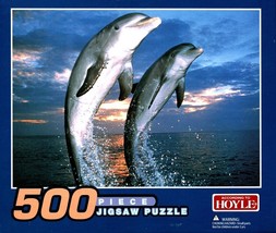 JUMPING DOLPHINS JIGSAW 500 PIECE PUZZLE 14X19” USA HOYLE GUARANTEE QUAL... - $4.94