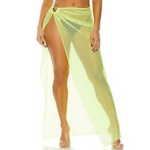 Sheer Net Wrap Skirt O Ring High Slit Swim Coverup Full Length Long 440339NY - £15.37 GBP