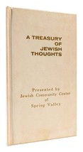 Samuel M. Silver A Treasury Of Jewish Thoughts 1st Edition 1st Printing - £42.45 GBP