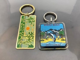 2 Vintage Keyring Myrtle Beach Keychain South Carolina Usa Ancien Porte-Clés - £11.78 GBP