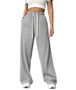 Sweatpants for Women Wide Leg Pants Fall Sweatpants with Pockets Elastic... - $636.99 MXN