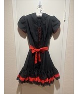 Vtg Kate Schorer Women&#39;s S? Black &amp; Red Dress Square Dance Lace Ruffles ... - €28,92 EUR