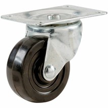 4 Pack Heavy Duty 2.5 inch Rubber Wheels with Ball Bearing Swivel Plate Casters - £37.73 GBP