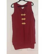 Vintage SCARLETT Burgundy Sz 11-12 Tunic Dress BOHO Style Closure Layere... - £15.77 GBP