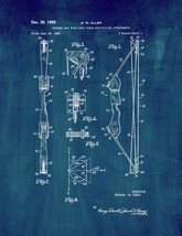 Archery Bow With Draw Force Multiplying Attachments Patent Print - Midnight Blue - £6.23 GBP+