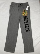 Harry Potter Hogwarts Crest Men&#39;s Lounge Sleep Grey Pajama Pants Small - £19.34 GBP