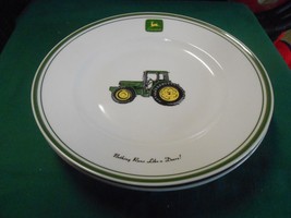 Great JOHN DEERE &quot;Nothing Runs Like A Deere&quot;...4 SOUP BOWLS  9&quot; - £15.06 GBP