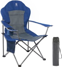 High Back Folding Camping Chair, Ever Advanced, Large And Fully Padded, Mobile - £55.93 GBP