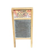 Vintage Columbus Washboard Co. DUBL HANDI Washboard 18&quot;x8.5&quot; Wood &amp; Meta... - $32.76 CAD