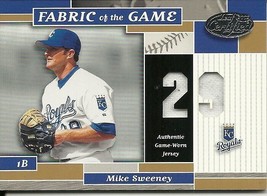 2002 Leaf Certified Materials Fabric Of The Game Number M Sweeney 94 Royals 3/29 - £15.69 GBP
