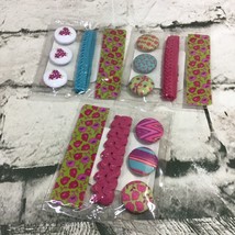 MICHAELS Trim &amp; Buttons (1 yd+3 Buttons) Lot Of 3 Packages - £7.78 GBP