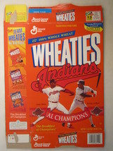 Empty Wheaties Box 1995 18oz Al Champions Cleveland Indians Mesa Lofton [Z202h7] - $6.38