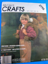 Vintage UNCUT McCall&#39;s 2198 Childs Teddy Bear Hugs BACK PACK Factory fol... - £5.19 GBP