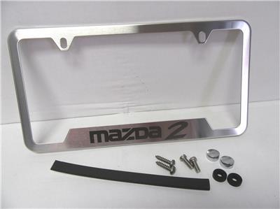 OEM 2011-2015 Mazda 2 Hatchback H/B Stainless Steel License Plate Frame Mazda2 - $39.99