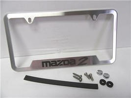 OEM 2011-2015 Mazda 2 Hatchback H/B Stainless Steel License Plate Frame Mazda2 - £31.31 GBP