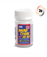 3x Bottles Mini Thin 25/50 Herbal Dietary Supplement ( 30 Capsules Per B... - $396.67 MXN