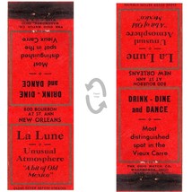 Vintage Matchbook Cover La Lune New Orleans Louisiana Bourbon Street Bar... - £11.73 GBP