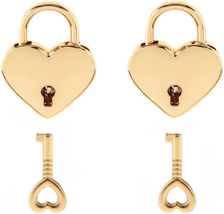 Warmtree Small Metal Heart Shaped Padlock Mini Lock with Key for Jewelry Box Sto - £8.35 GBP