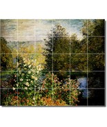Claude Monet Garden Painting Ceramic Tile Mural BTZ06164 - $410.31 CAD+