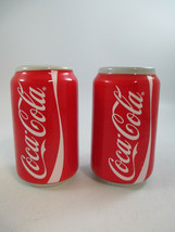 Coca-Cola Coke Can Shaped Salt and Pepper Spice Shaker Set Ceramic Red - £6.19 GBP