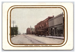 East Main Street View Gas City Indiana IN DB Postcard H28 - £10.99 GBP