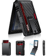 Men&#39;s Slim RFID Wallet - Minimalist Aluminum Card Holder with Money Clip - €50,96 EUR
