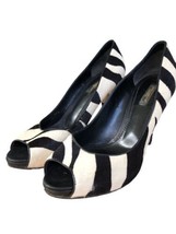 Dolce and Gabbana Womens Stiletto Pony Hair Zebra Pumps Size 39.5 /9US - $186.73