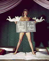 Jayne Mansfield naked holding sign angels behind 11x14 Photo - $14.99