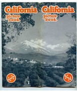 Santa Fe Railroad California Picture Book &amp; Route Map 1939 - £37.39 GBP