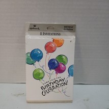 Vintage Birthday Party Invitations, 1 Pack of 8. Hallmark, Pre-Owned, NOS USA - £3.99 GBP