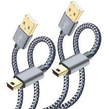Mini Usb Cable Braided 6Ft, Type A Male To Mini-B Cable Charging Cord For Garmin - £14.15 GBP